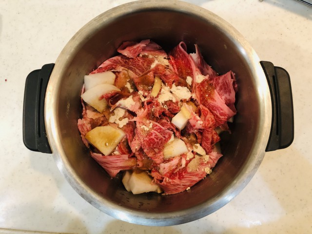 ホットクックで豚バラ大根（調味料少なめアレンジのレシピ）調味料投入